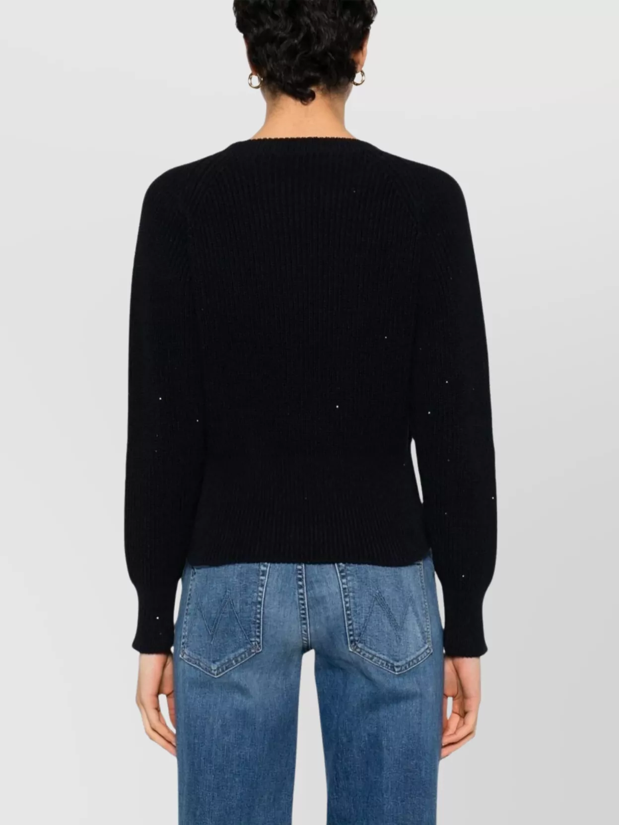 Fabiana Filippi Ribbed Crewneck Sweater With Fitted Cuffs