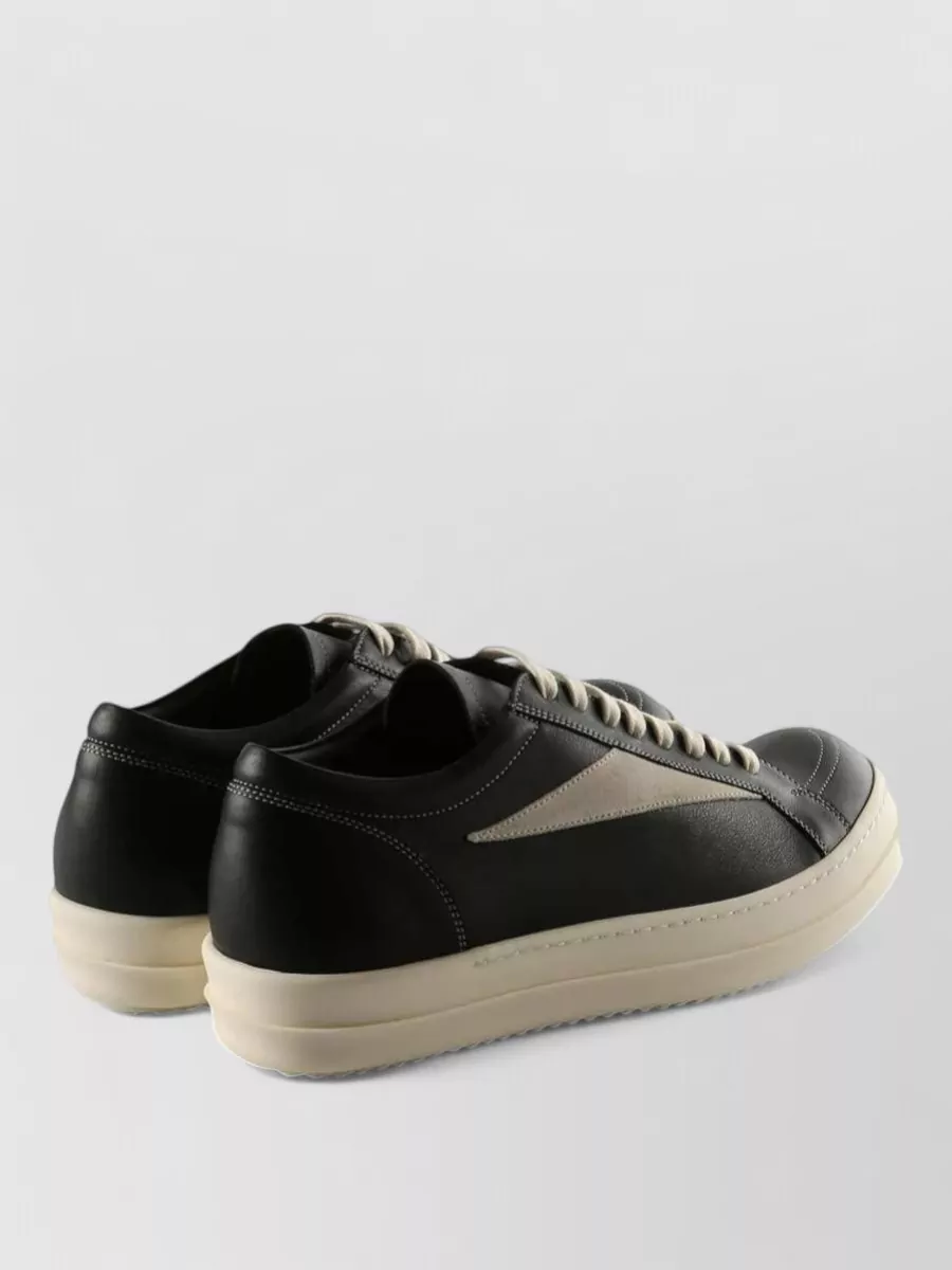 Rick Owens Leather Low-Top Sneakers