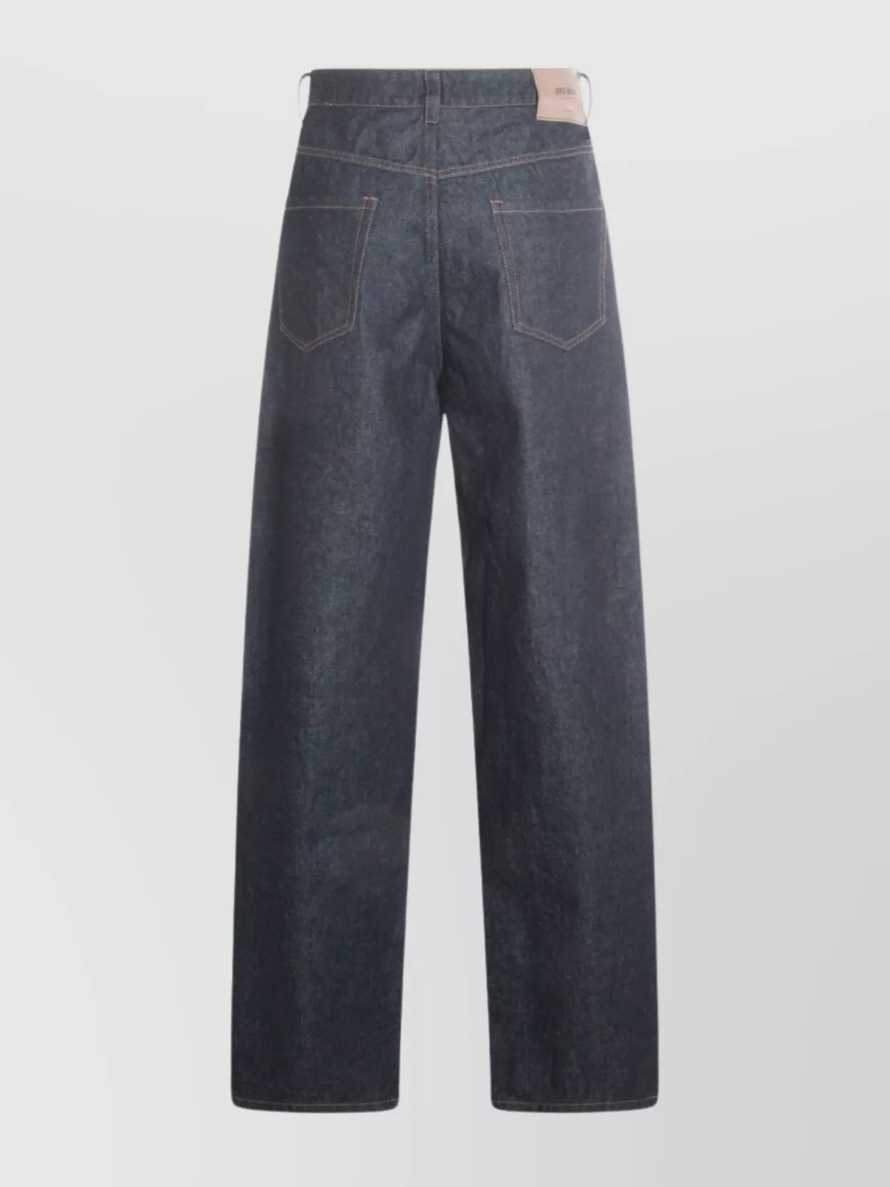 Uma Wang Straight Trousers With Pockets And Stitching In Black