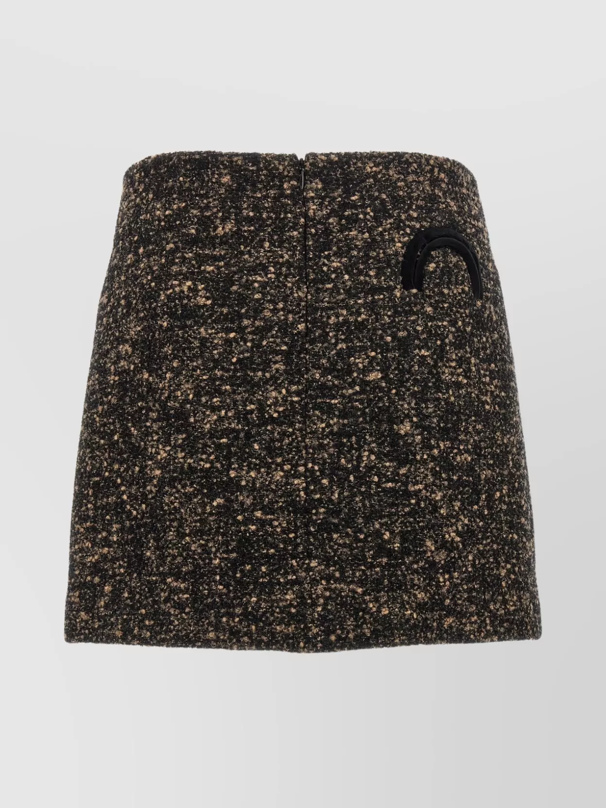 Blazé Milano Coci Wool-blend Tweed Miniskirt In Brown