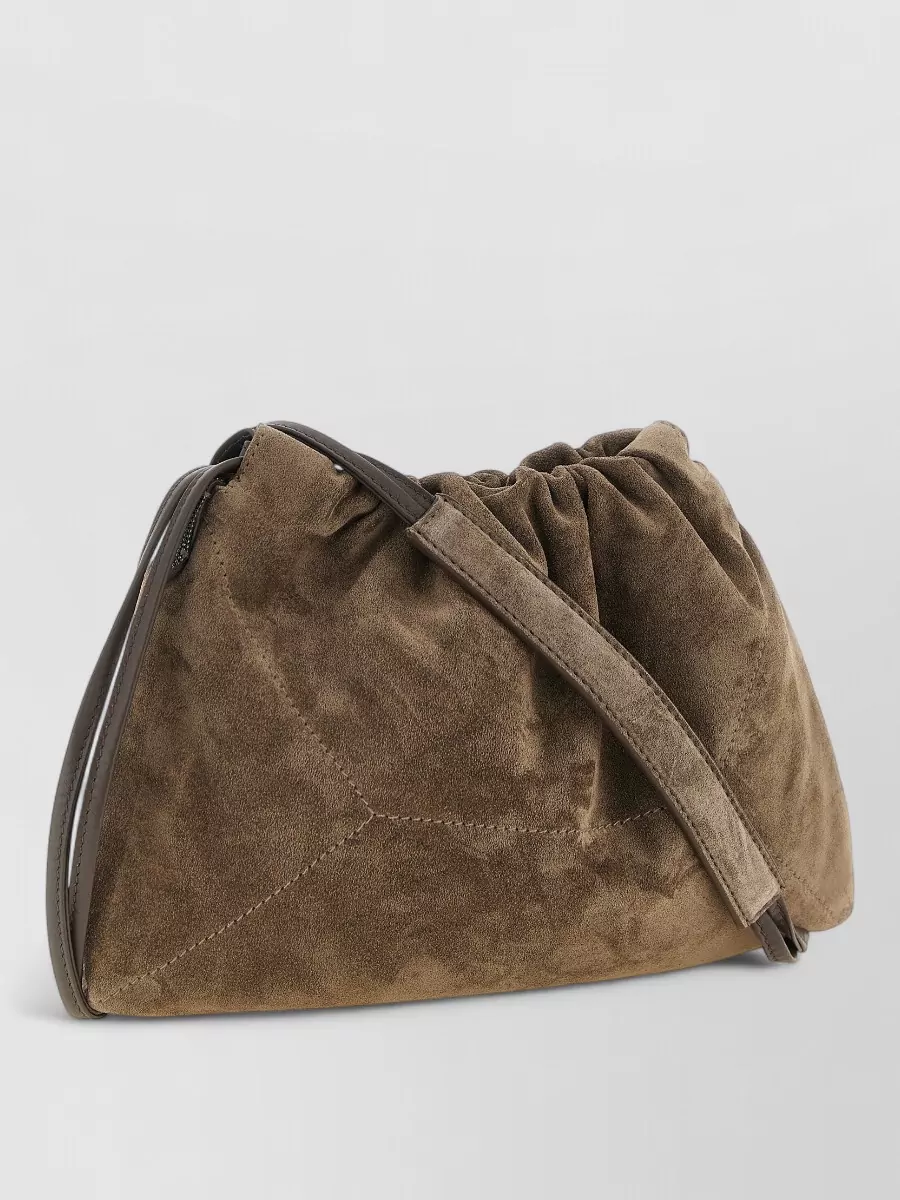 Brunello Cucinelli na suede shoulder bag