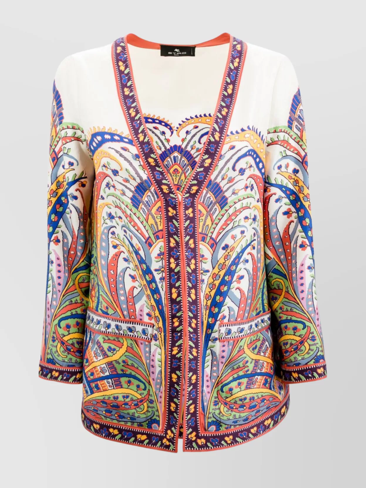 Shop Etro Floral Print Silk Jacket