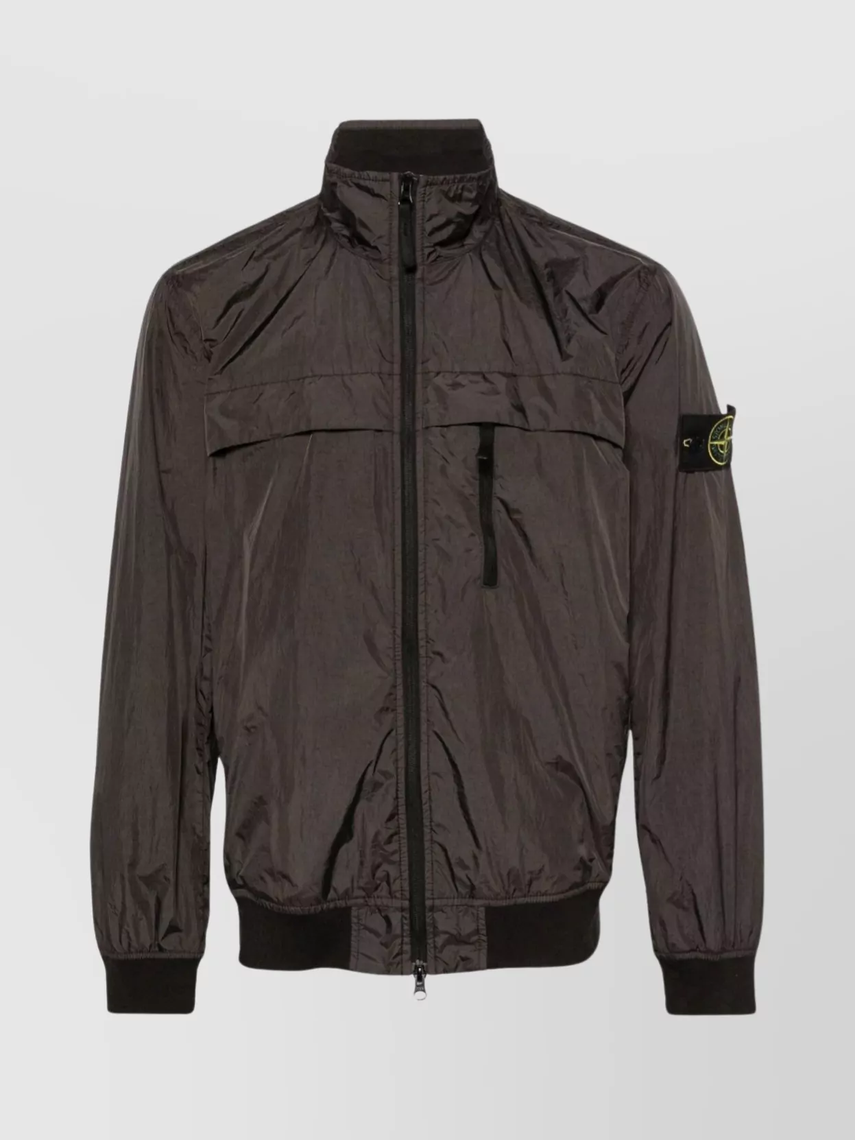 Shop Stone Island Crinkle Reps R-ny Soft-shell Jacket In Brown