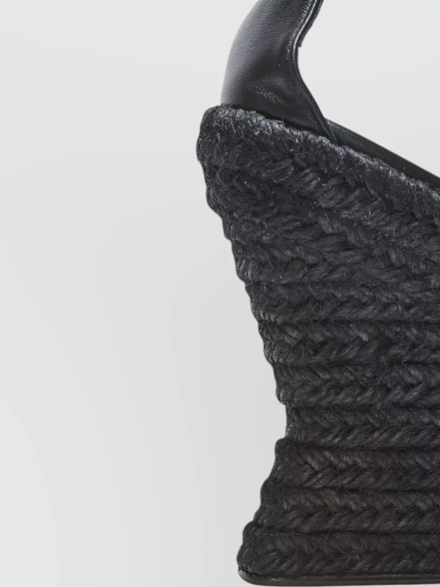 Balmain Sandals Ankle Strap Leather Upper Nylon