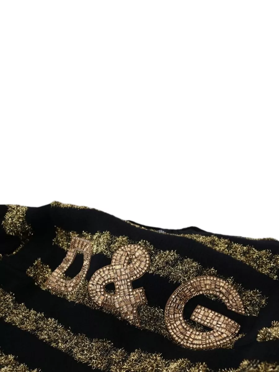 Dolce&Gabbana Cashmere Crystal-Embellished Sweater