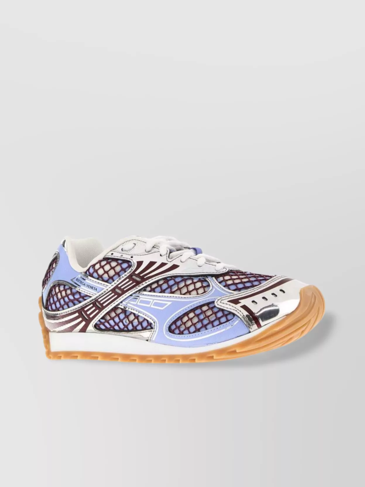 Bottega Veneta Orbit Sneakers Contrast Stitching Mesh Panels Rubber Sole
