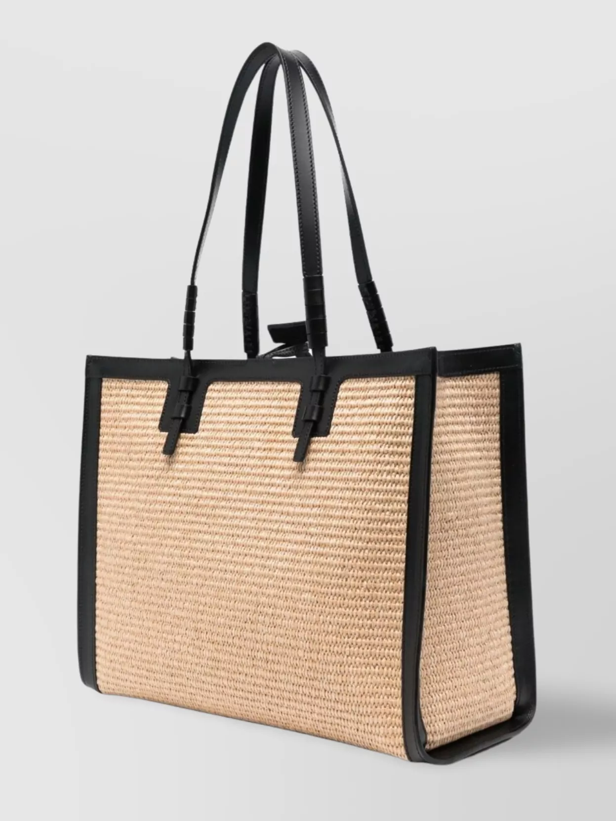 Casadei Rectangular Woven Texture Tote Bags