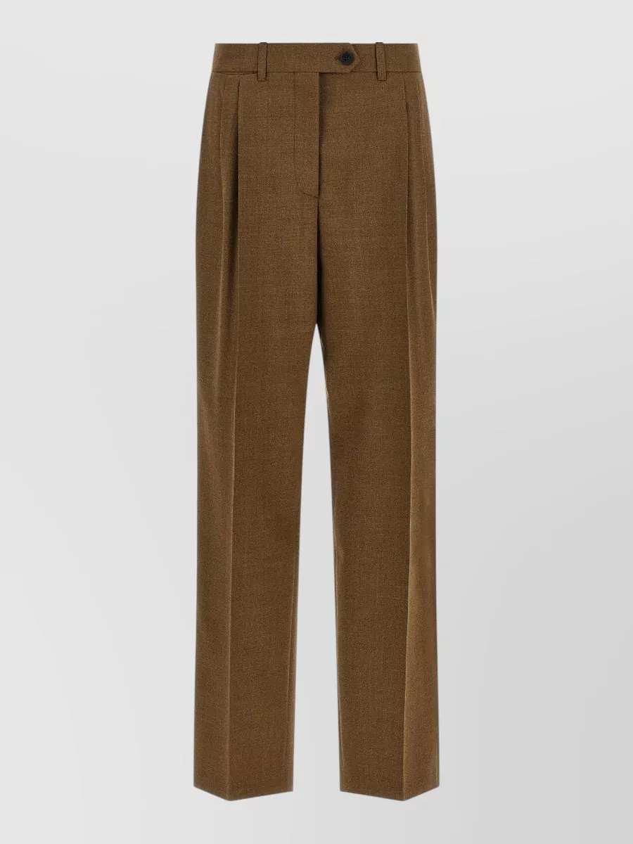 Prada high-rise wide-leg wool tailored trousers