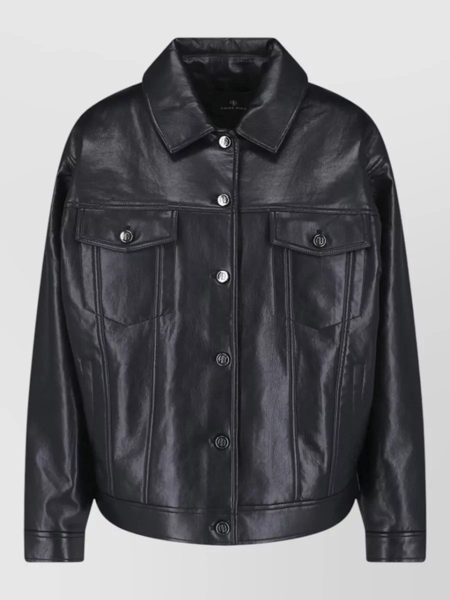 Anine Bing leather coat