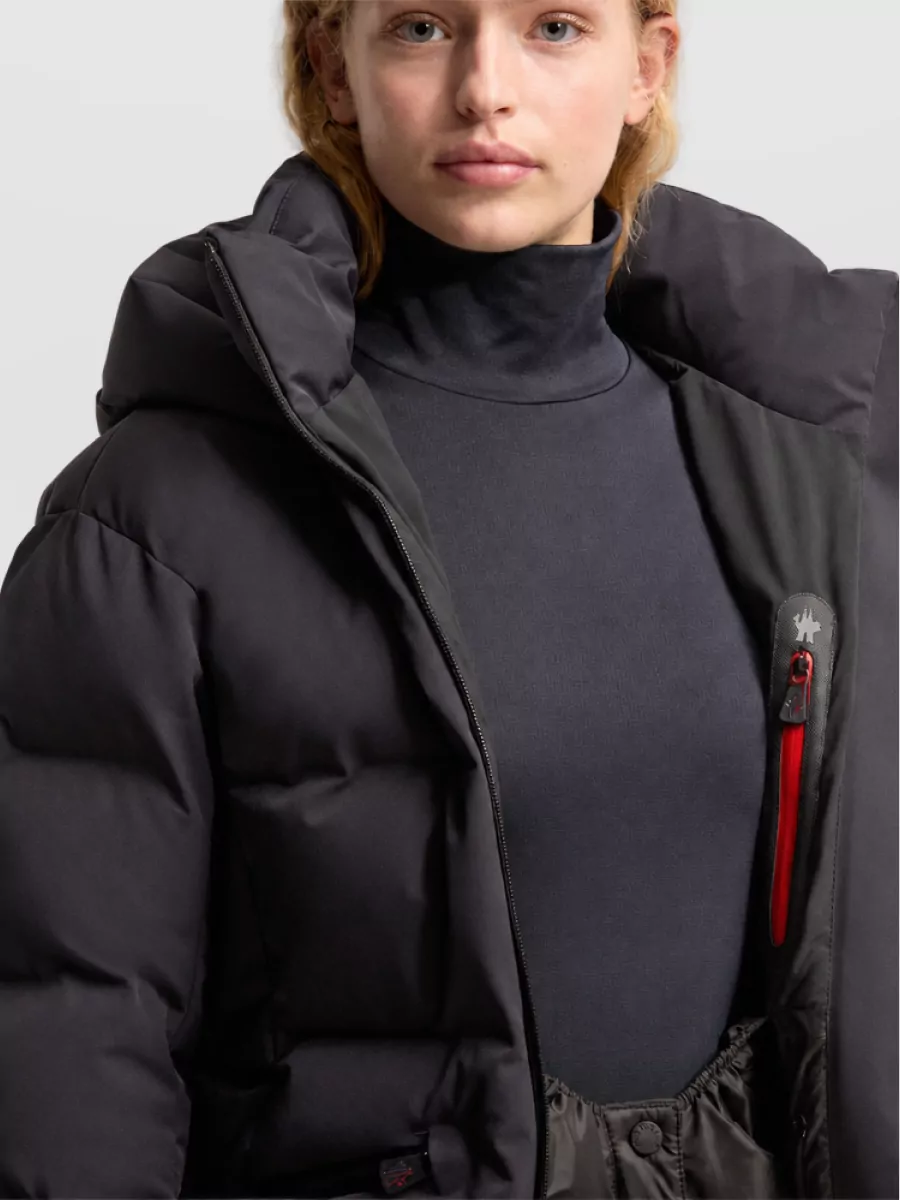 Moncler Down Hooded Belted Ski Jacket