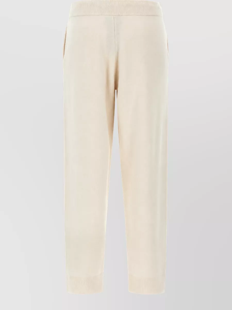 Yves Salomon Cashmere Wool Ribbed Cuff Sweatpants