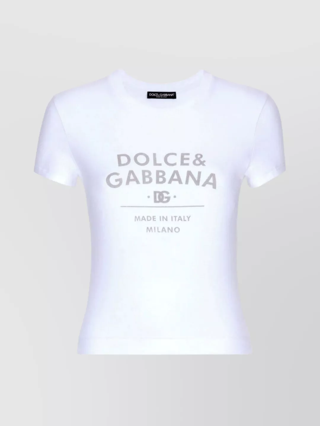 Dolce&Gabbana Lettering Ribbed Fitted Top