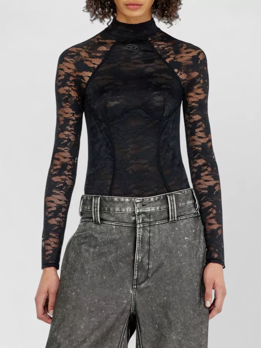 Diesel Lace Halterneck Sleeveless Bralette