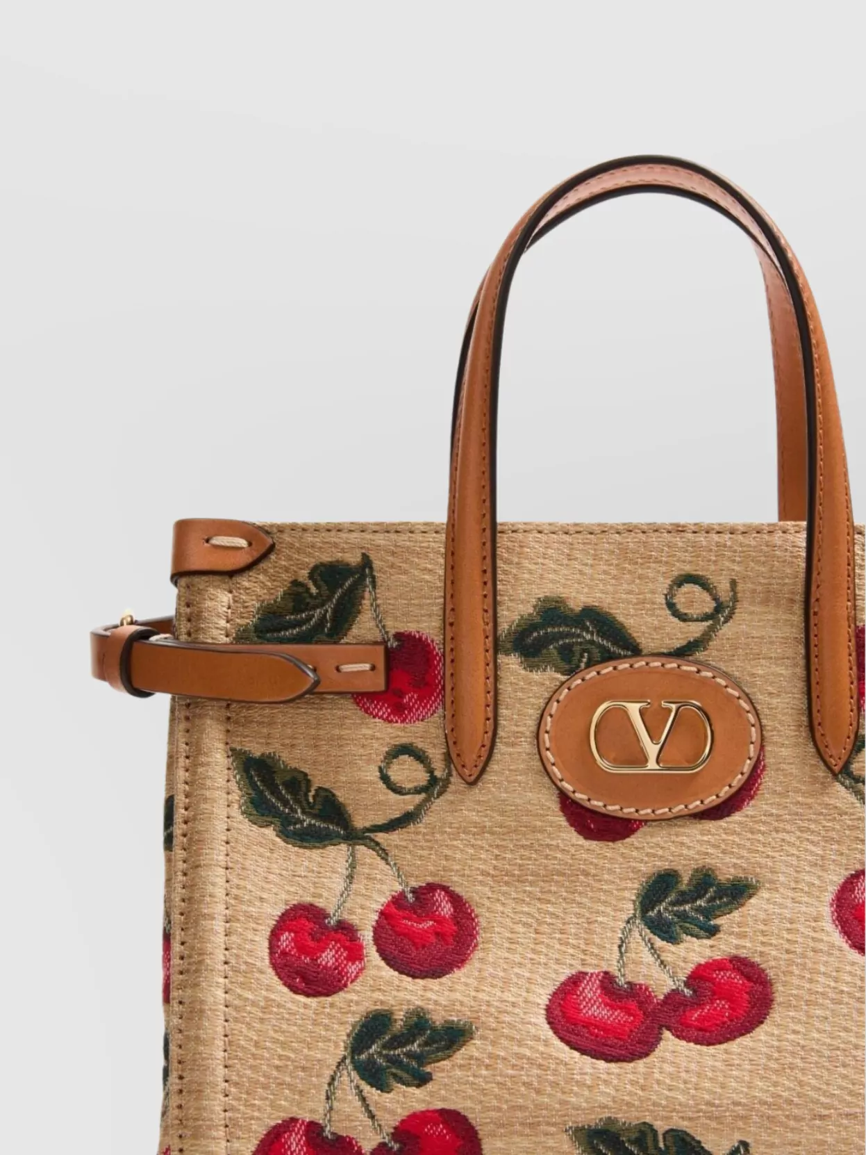 Valentino Garavani Top Handle Tote Bag With Cherry Print