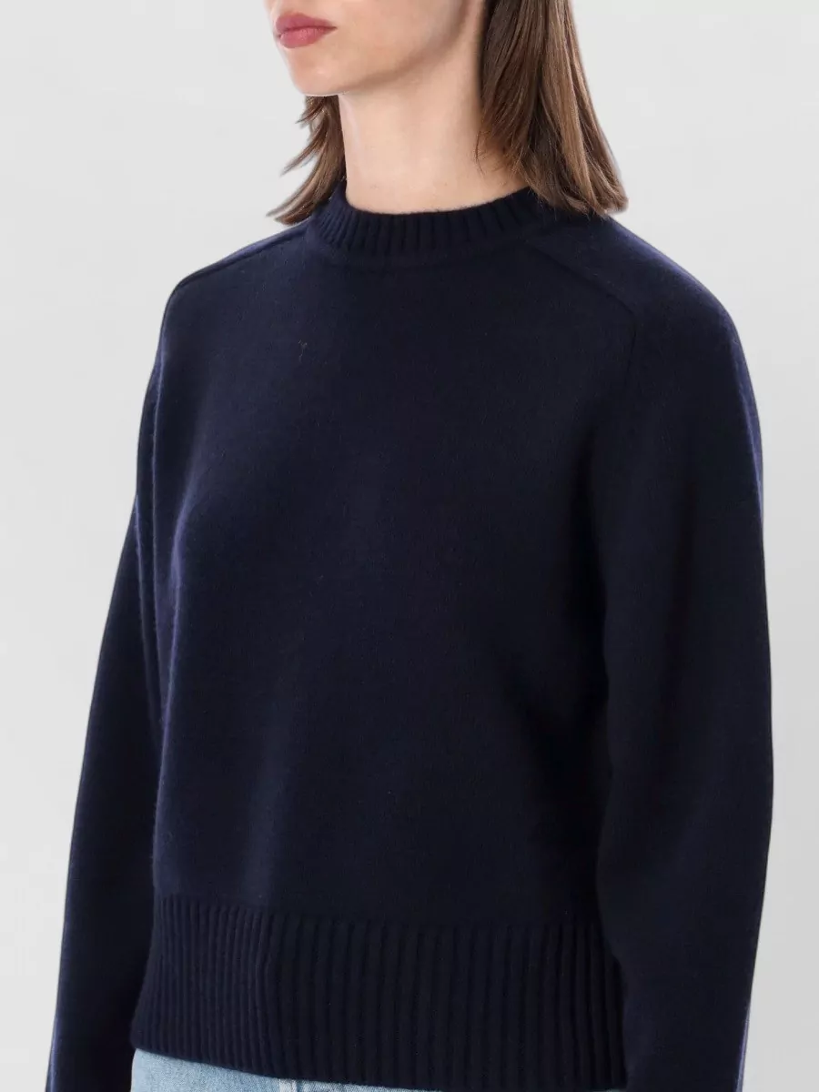Extreme Cashmere Heavyweight Cashmere Ribbed Cropped Crew Neck Jumper