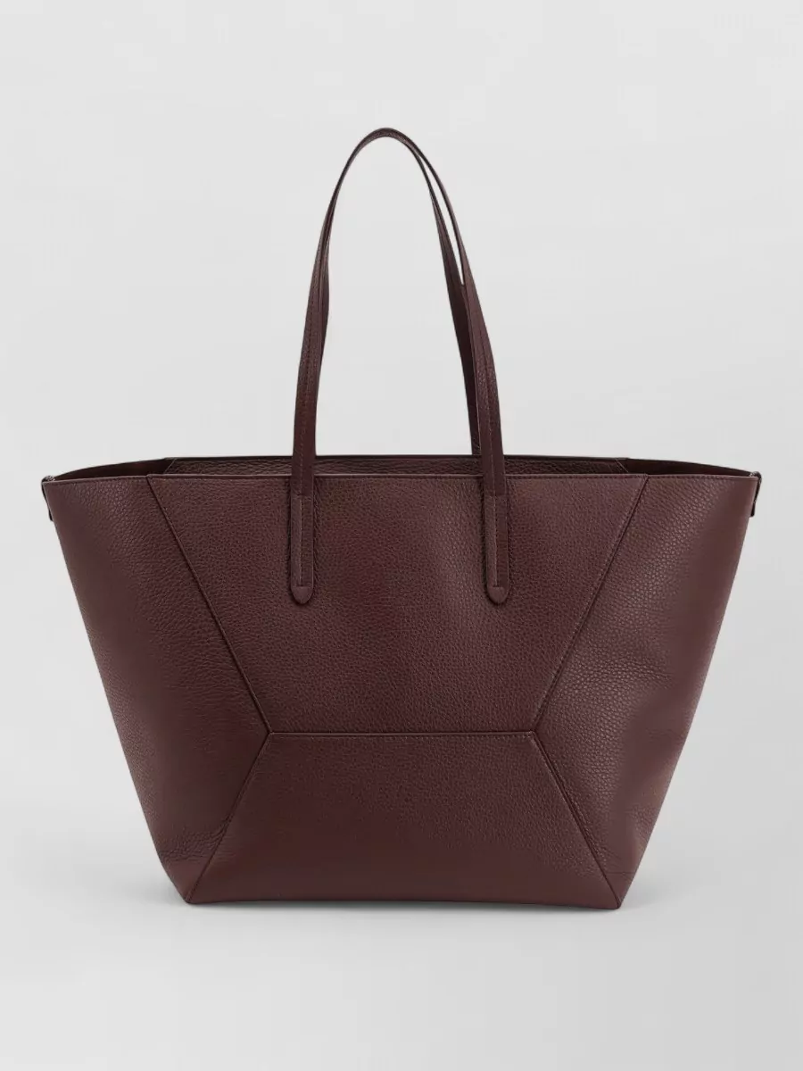 Brunello Cucinelli Bc Duo Hammered Leather Shoulder Bag Monili