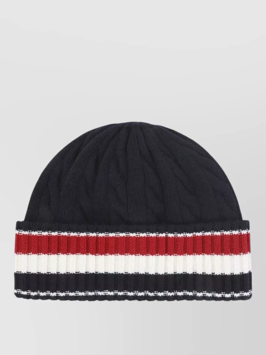 Thom Browne Cable-Knit Wool Beanie