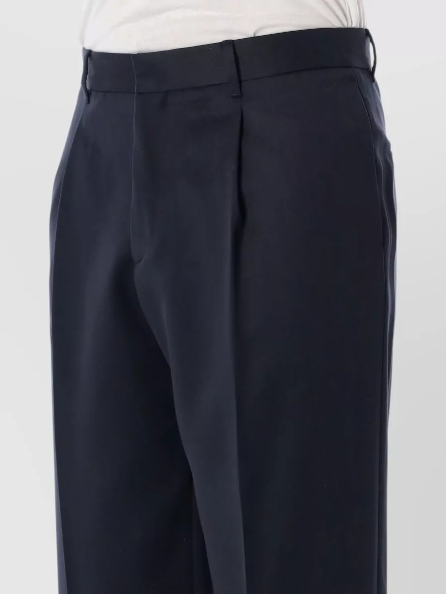 Lardini Virgin wool pleated regular-fit tailored trousers