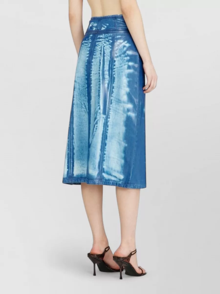 Diesel Printed Lyocell Midi Skirt