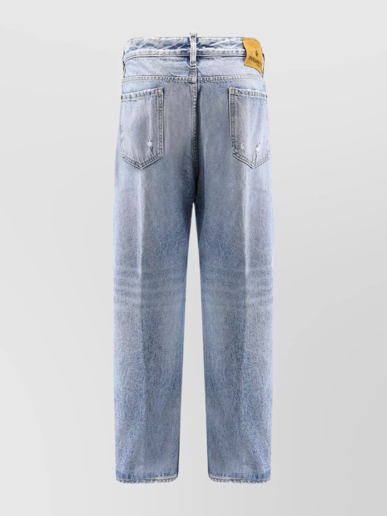 Dsquared2 Faded Wash Five-pocket Belt Loop Trousers In Blue