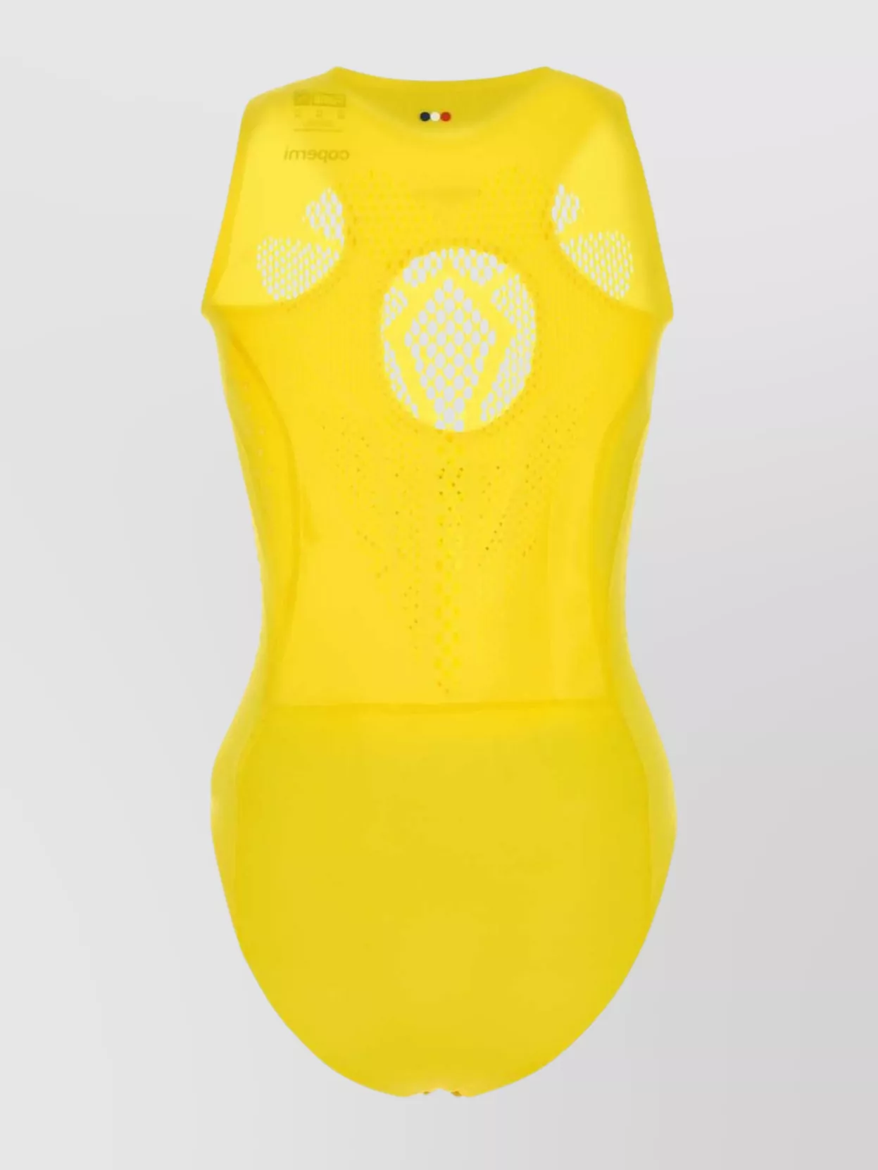 Coperni Stretch Nylon Puma Bodysuit With Perforated Design In Yellow