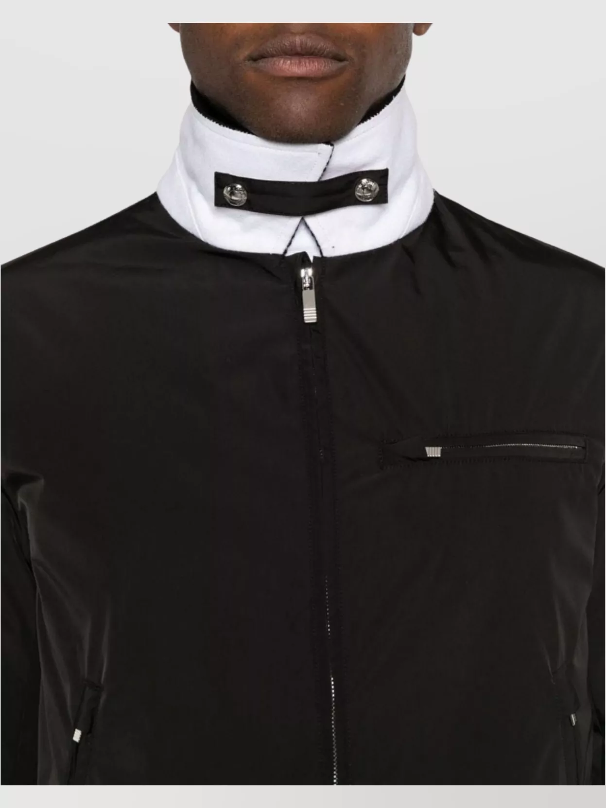 Thom Browne Padded Jacket Logo Ribbed Collar