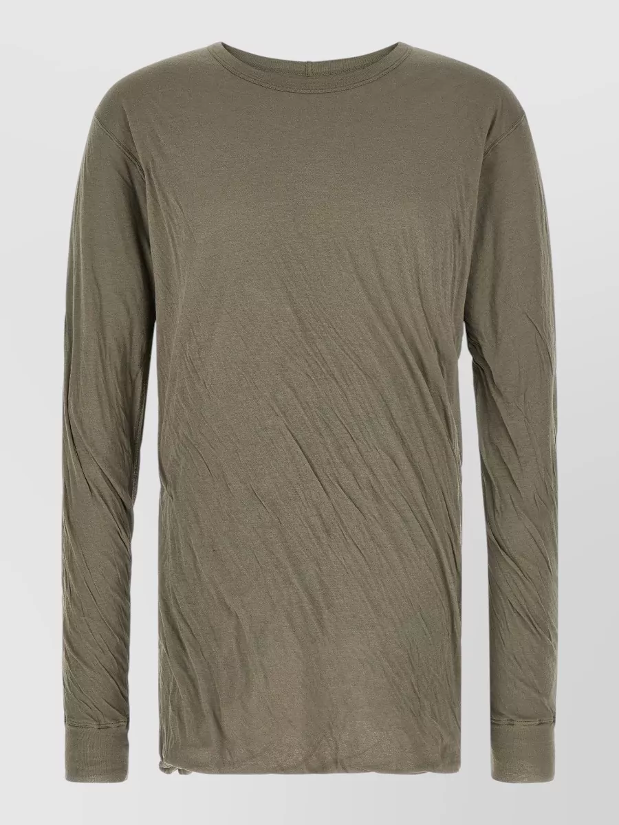 Rick Owens cotton oversized double layer long sleeve t-shirt