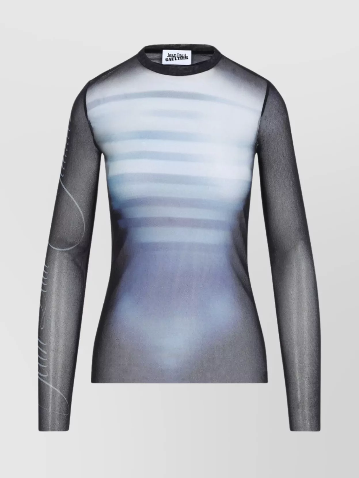 Shop Jean Paul Gaultier Male Top Crew Neckline Long Sleeves In Blue