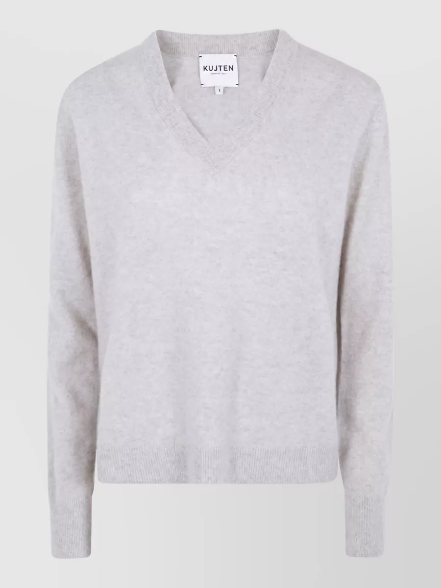 Kujten cashmere v-neck sweatshirt