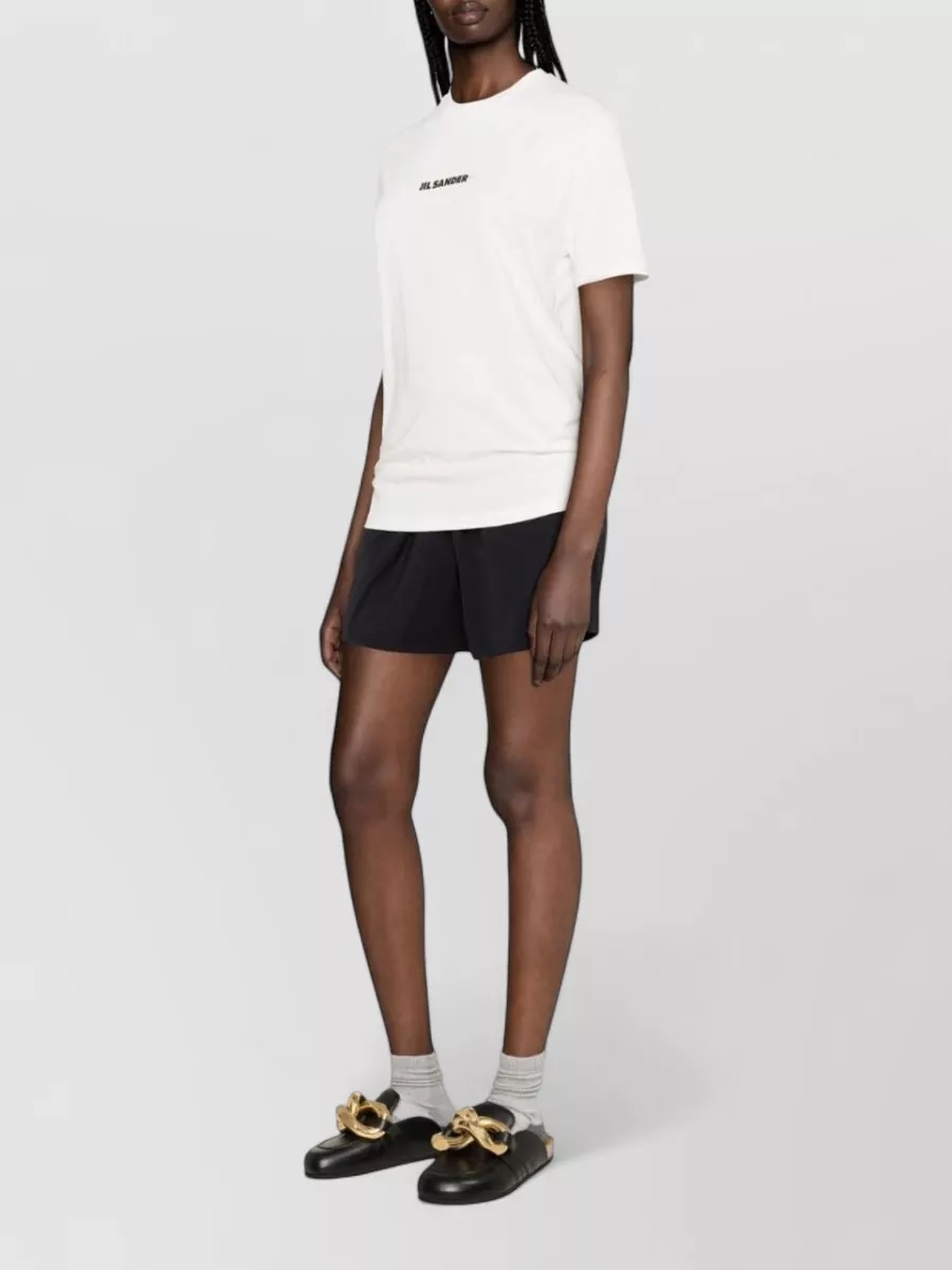 Jil Sander Plus Cotton Logo Print Short-Sleeve T-Shirt