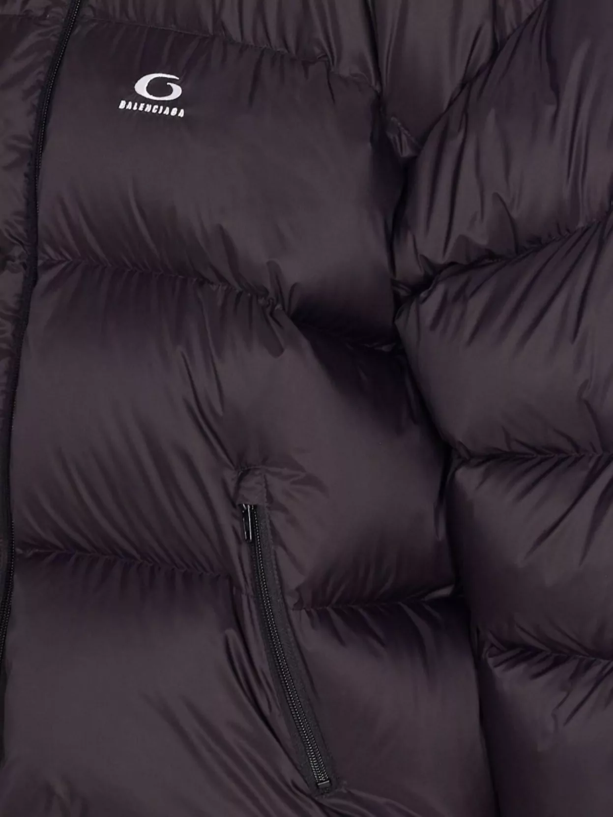 Balenciaga High Neck Puffer Down Jacket With Pockets