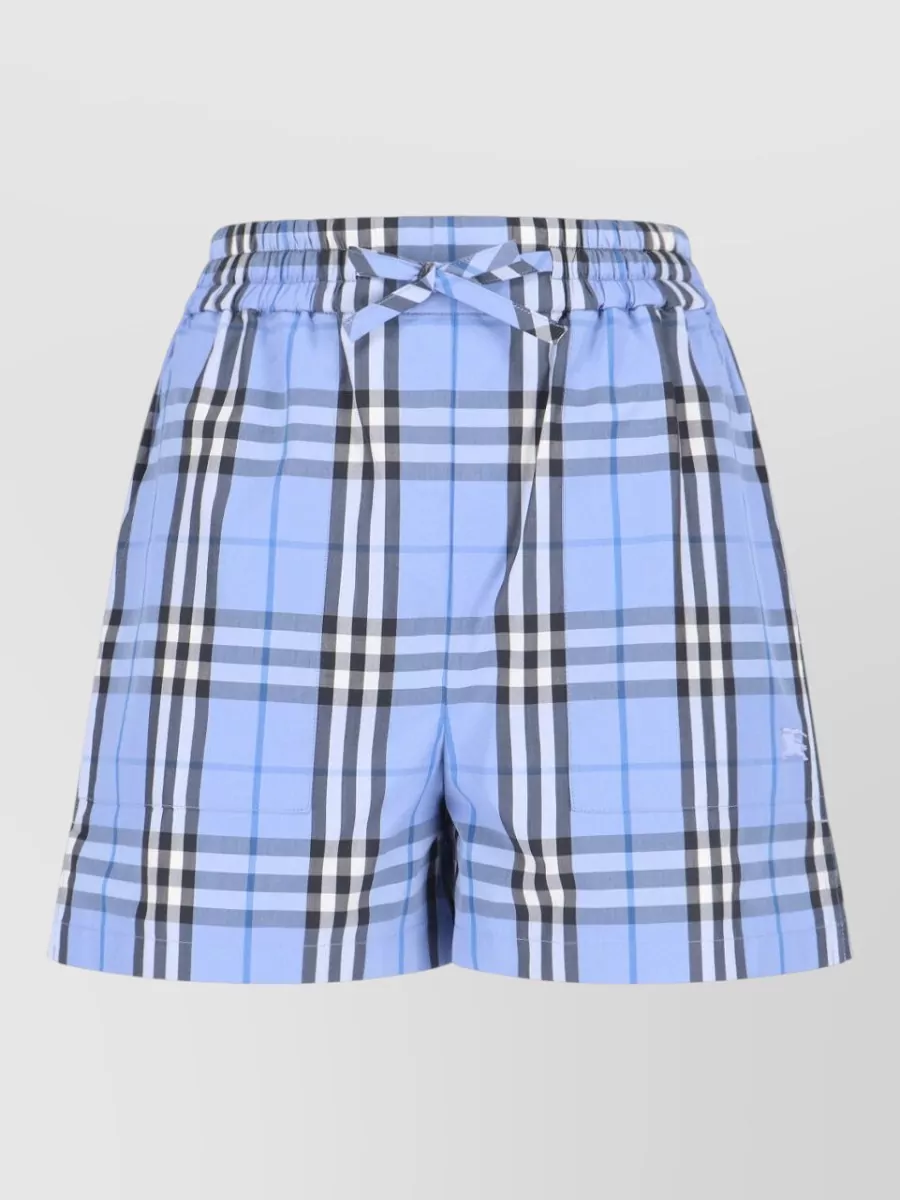 Burberry Cotton Checked Straight-Leg Knee-Length Shorts
