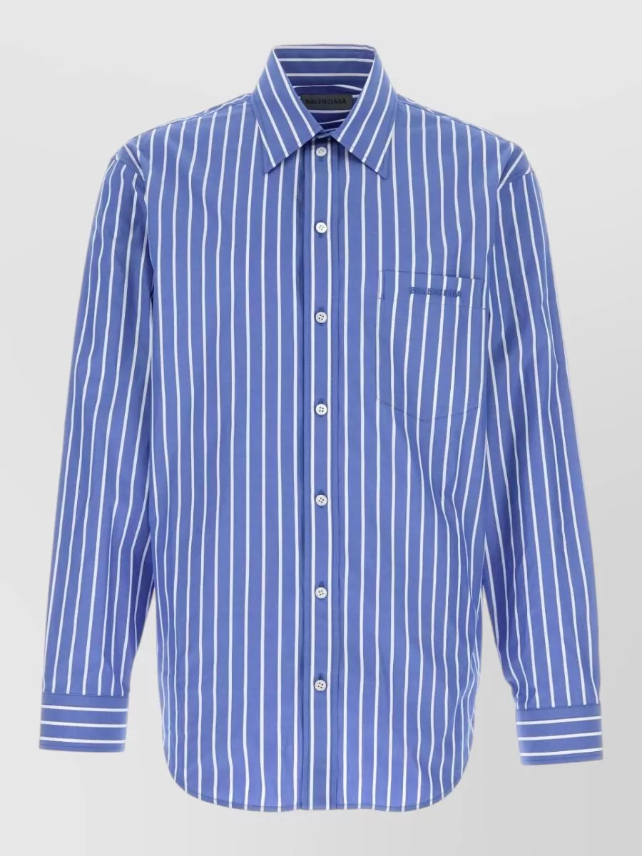 Balenciaga striped cotton regular-fit shirt