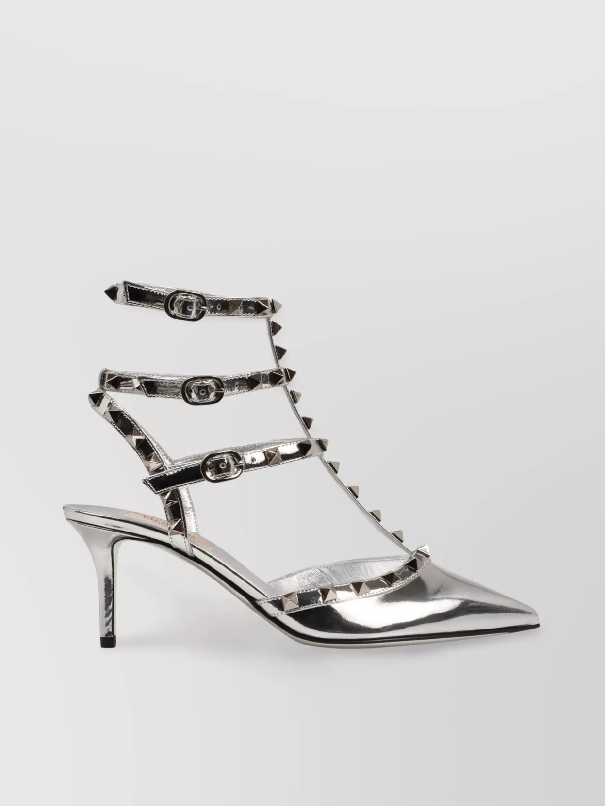 VALENTINO GARAVANI ROCKSTUD PATENT LEATHER SLINGBACK PUMPS 