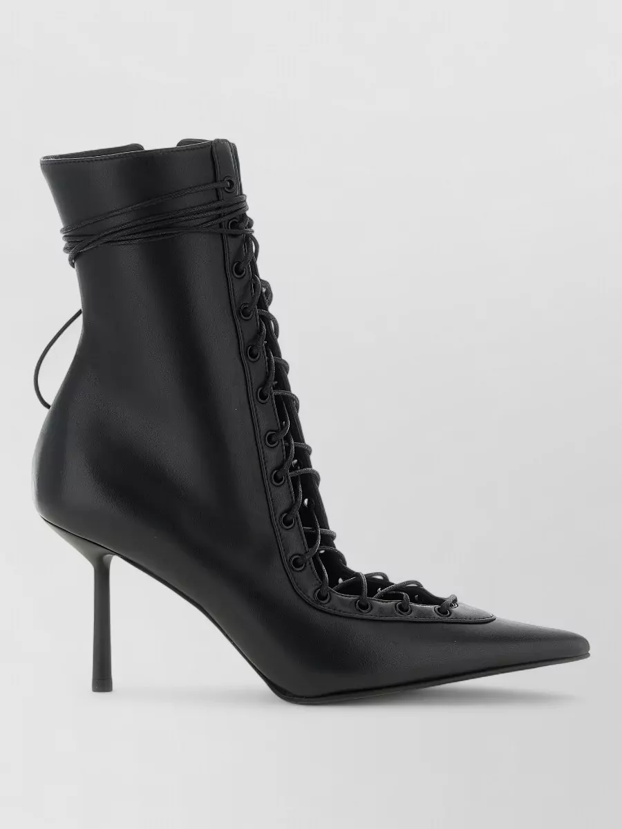 Le Silla Leather Colette Lace-Up Ankle Boots