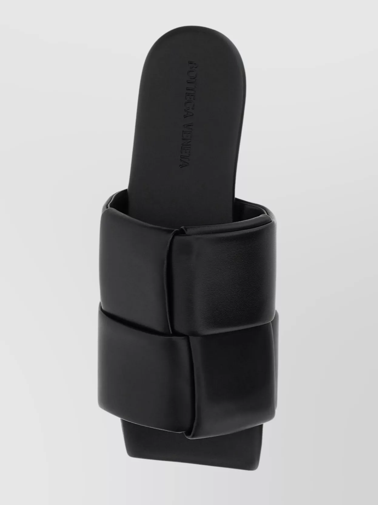 Shop Bottega Veneta Nappa Leather Patch Mules With Padded Straps In Black