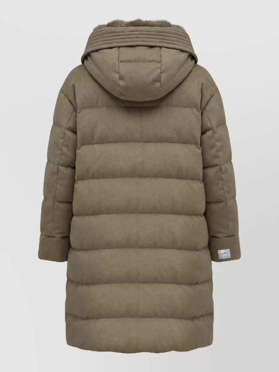 S Max Mara Camel-Hair Hooded Parka Coat