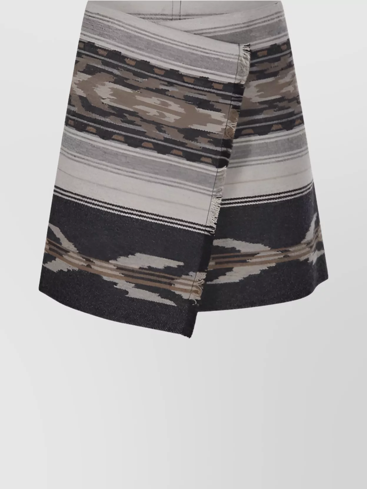 ISABEL MARANT ÉTOILE WRAP MINI SKIRT GEOMETRIC TEXTURED