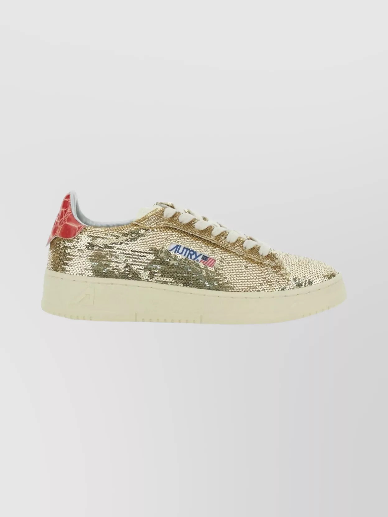 Autry Low-Top Sequin Lace-Up Shoes