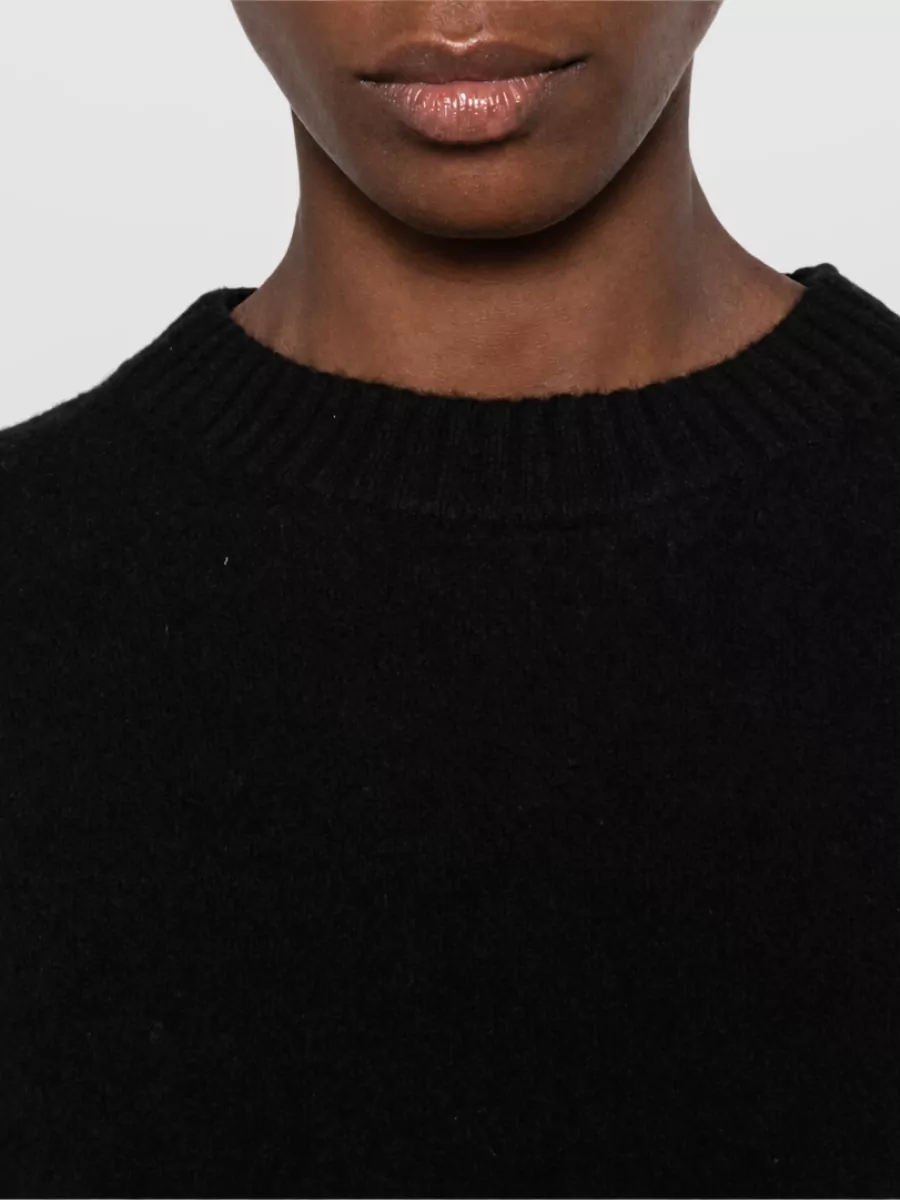 Ct Plage Fine-Knit Ribbed Wool Crewneck Sweater