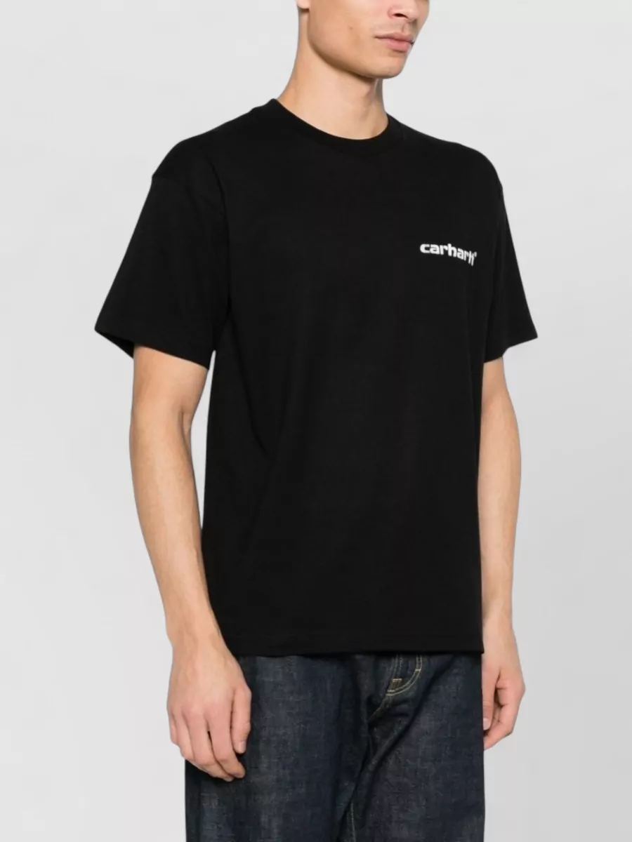 Carhartt Wip Logo Cotton T-Shirt Short Sleeves Crew Neck