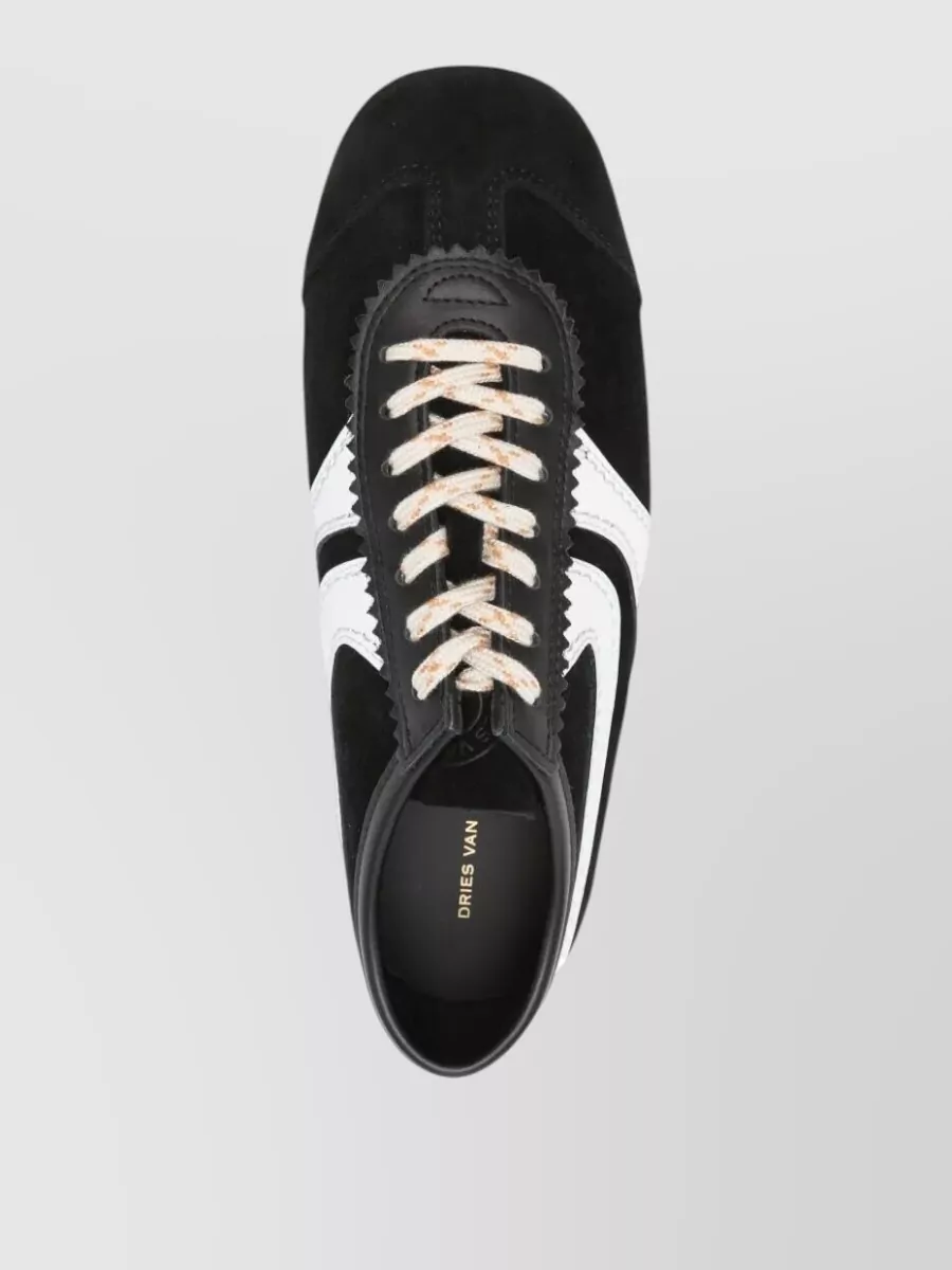 Dries Van Noten Leather Low-Top Sneakers
