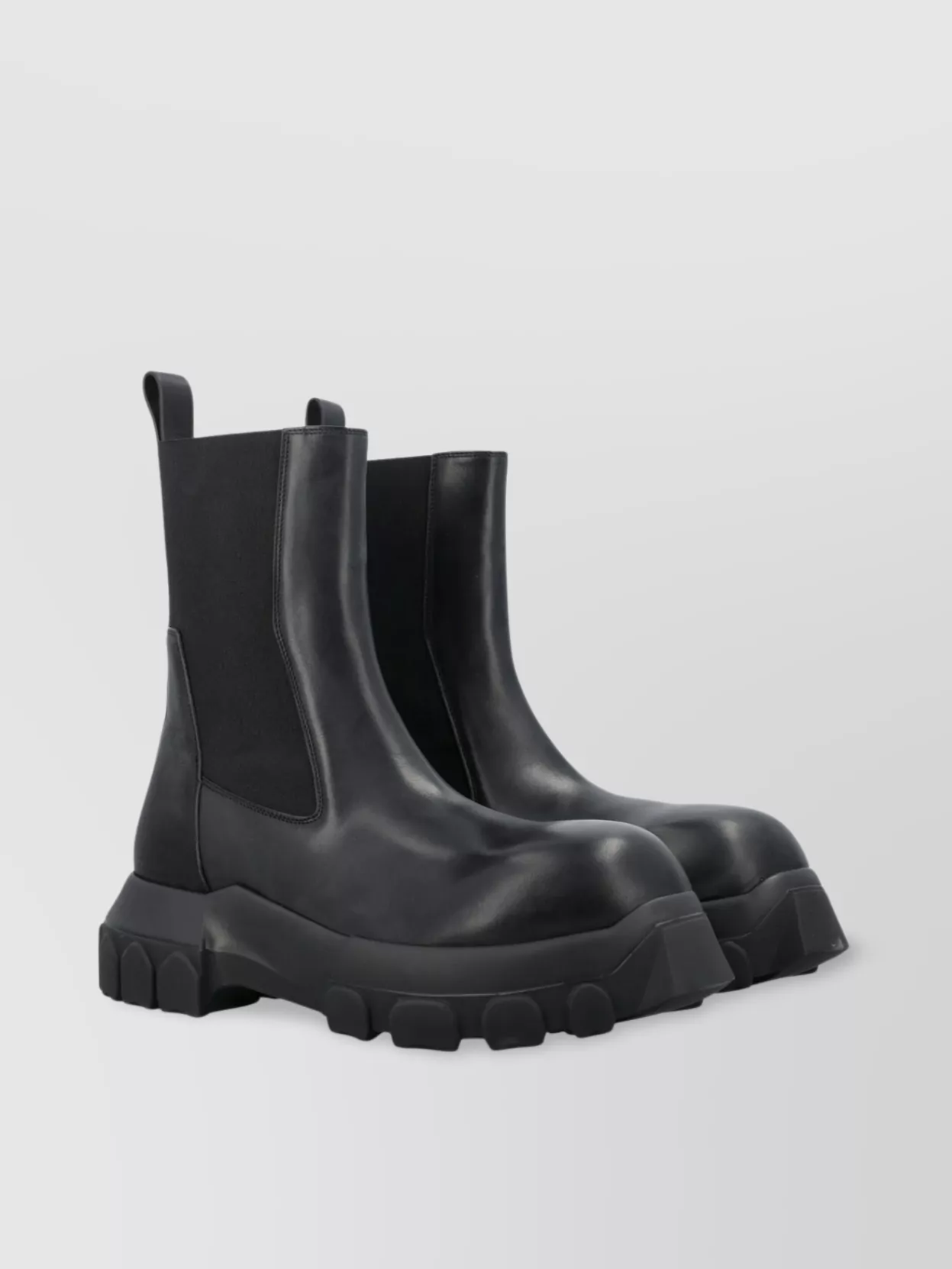 Rick Owens Chunky Ankle Boots Elastic Panels