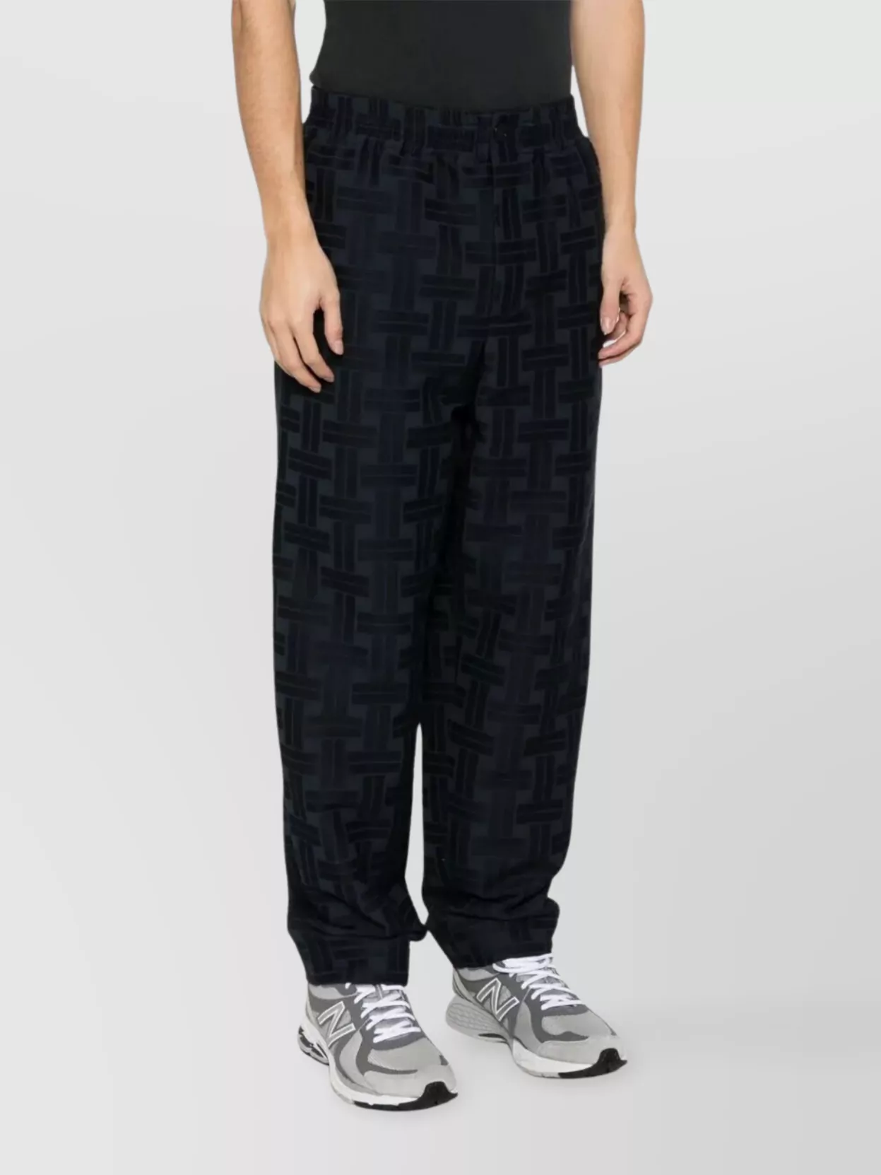 Kenzo Patterned Relaxed Fit Jogging Trousers With Pockets In Blue