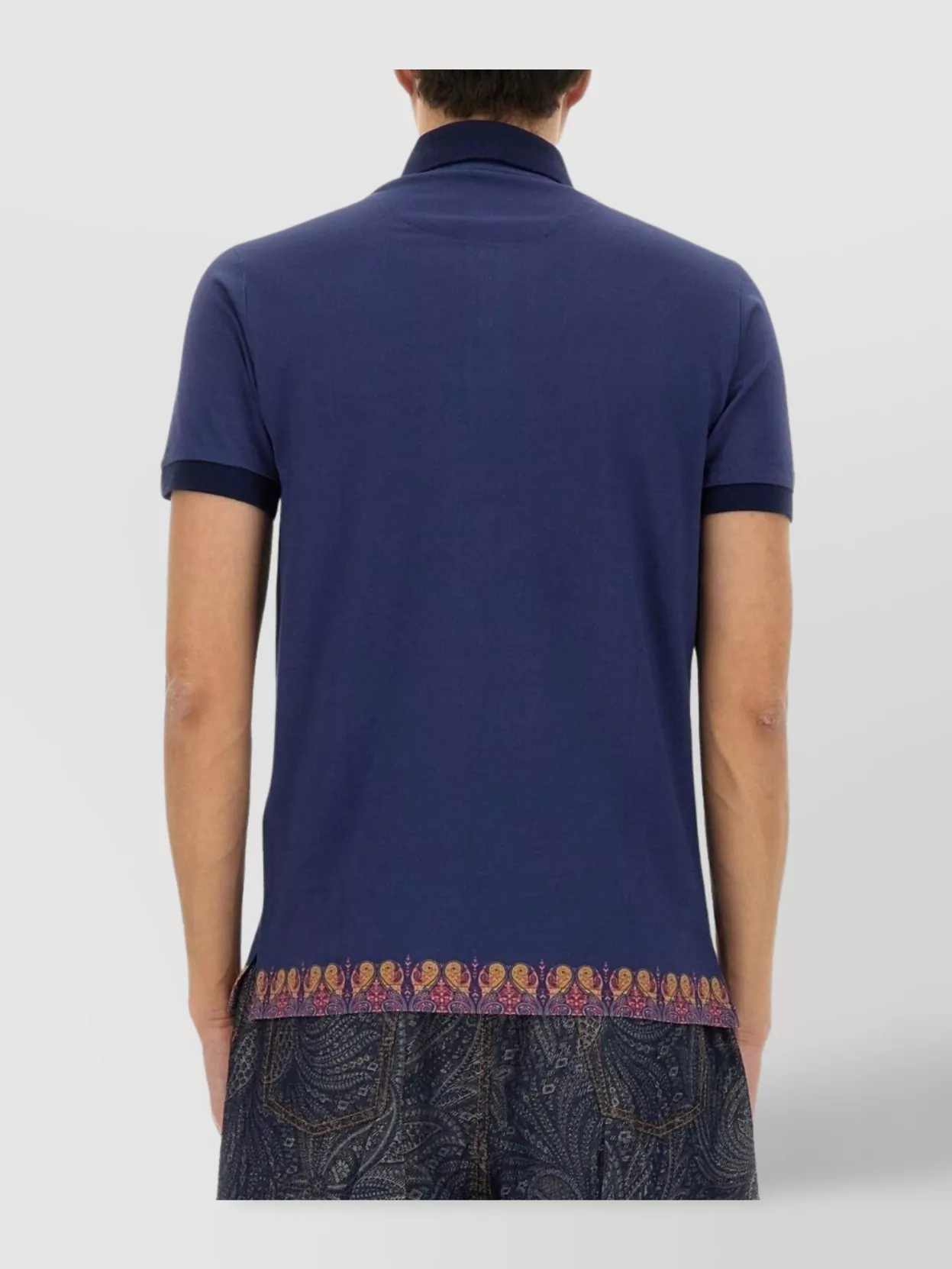 Etro Printed Polo Shirt Contrasting Collar
