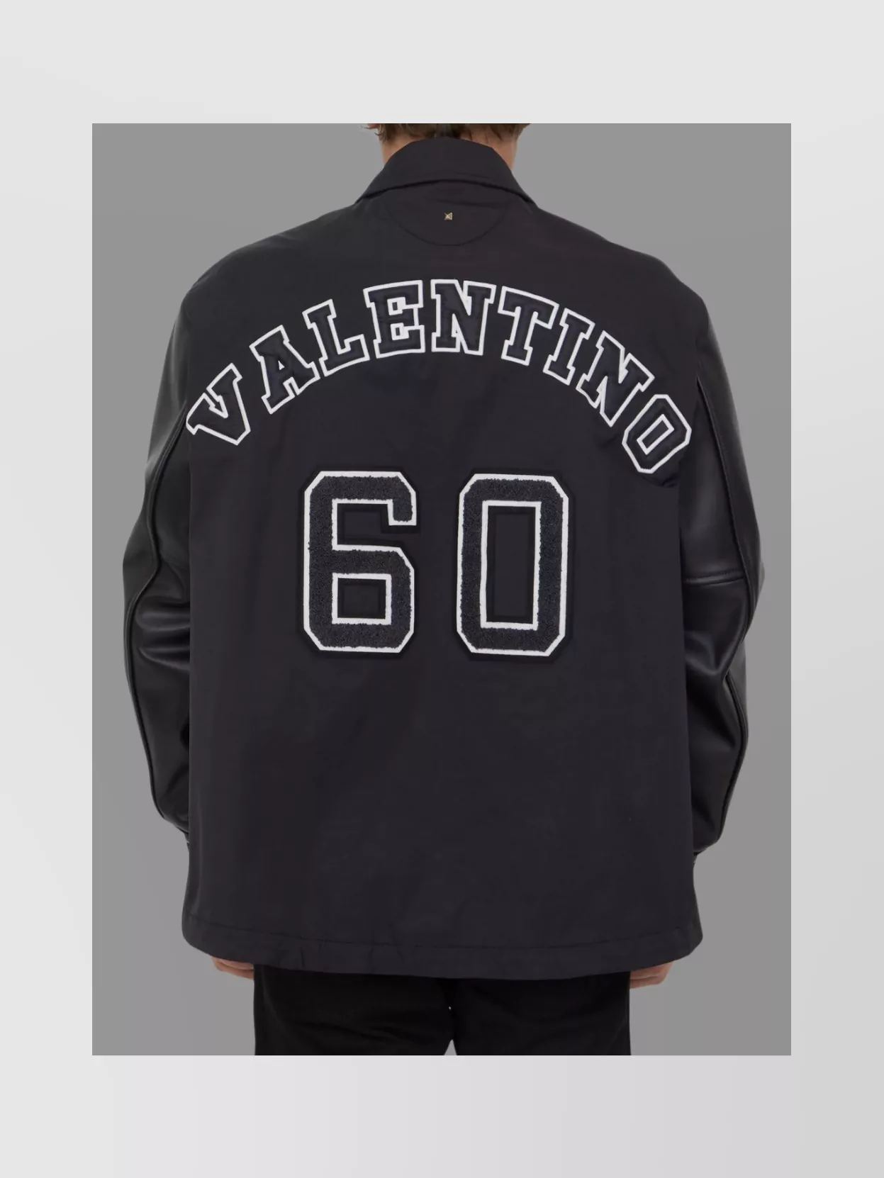 Valentino Garavani Track Jacket With Leather Sleeves And Patches