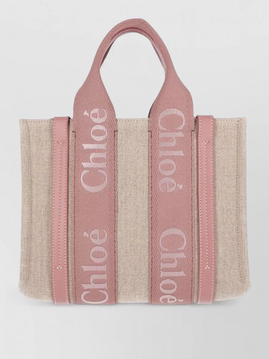 Chloé linen beach bag