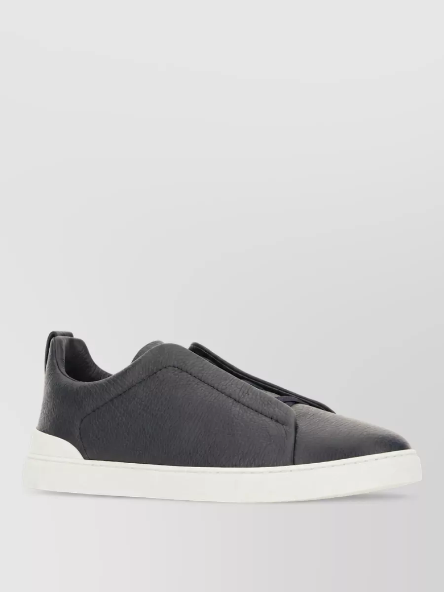 Zegna leather slip-on sneakers