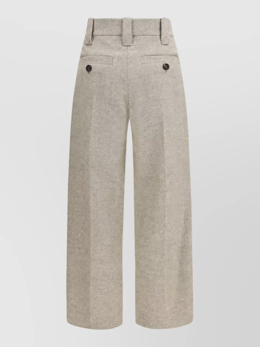 Brunello Cucinelli High-Rise Pleated Suit Trousers