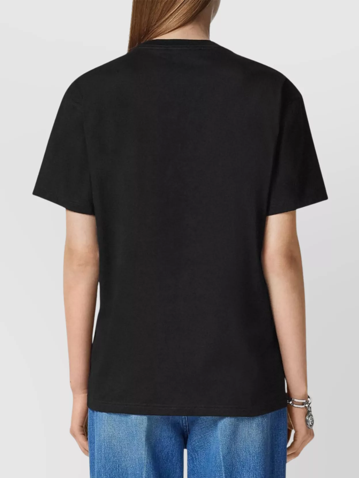 Versace Medusa Crew Neck Cotton Jersey T-Shirt